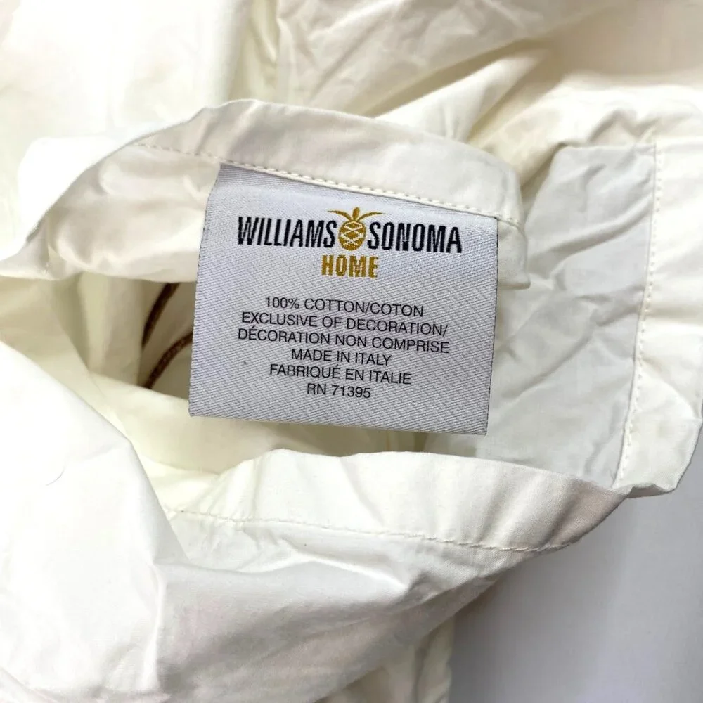 Williams Sonoma Ivory Hotel Bedding King Sham 36x20